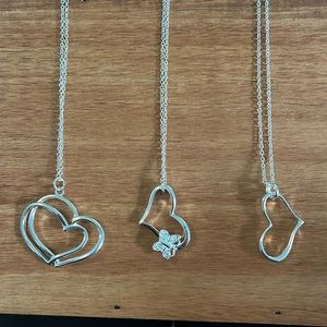 Heart pedant 925 silver plated 18” (3)